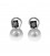 Pendientes brillantes 0,25 quilates oro blanco perla cultivada