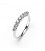 Aliança or blanc i brillants grapa fil rodó 0,50 cts