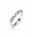 Aliança or blanc i brillants grapa cuadrada 0,75 cts