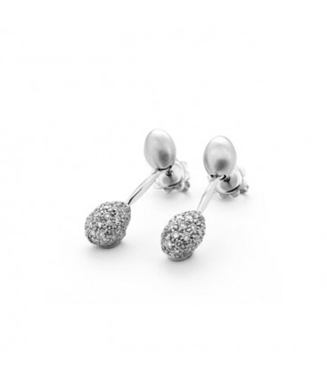 Pendientes oro blanco Luca Carati con brillantes 0,58 quilates