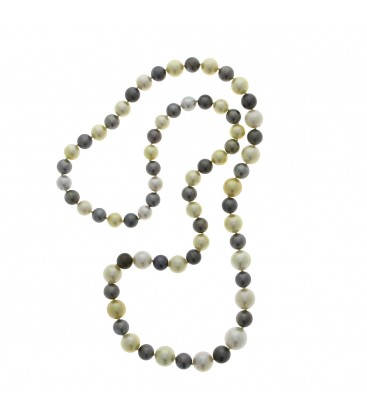 Collar arlequín perla australiana i tahití 10-15,2 milímetros