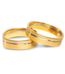 Alianza boda oro bicolor Antares