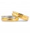 Alianza boda oro bicolor Feather